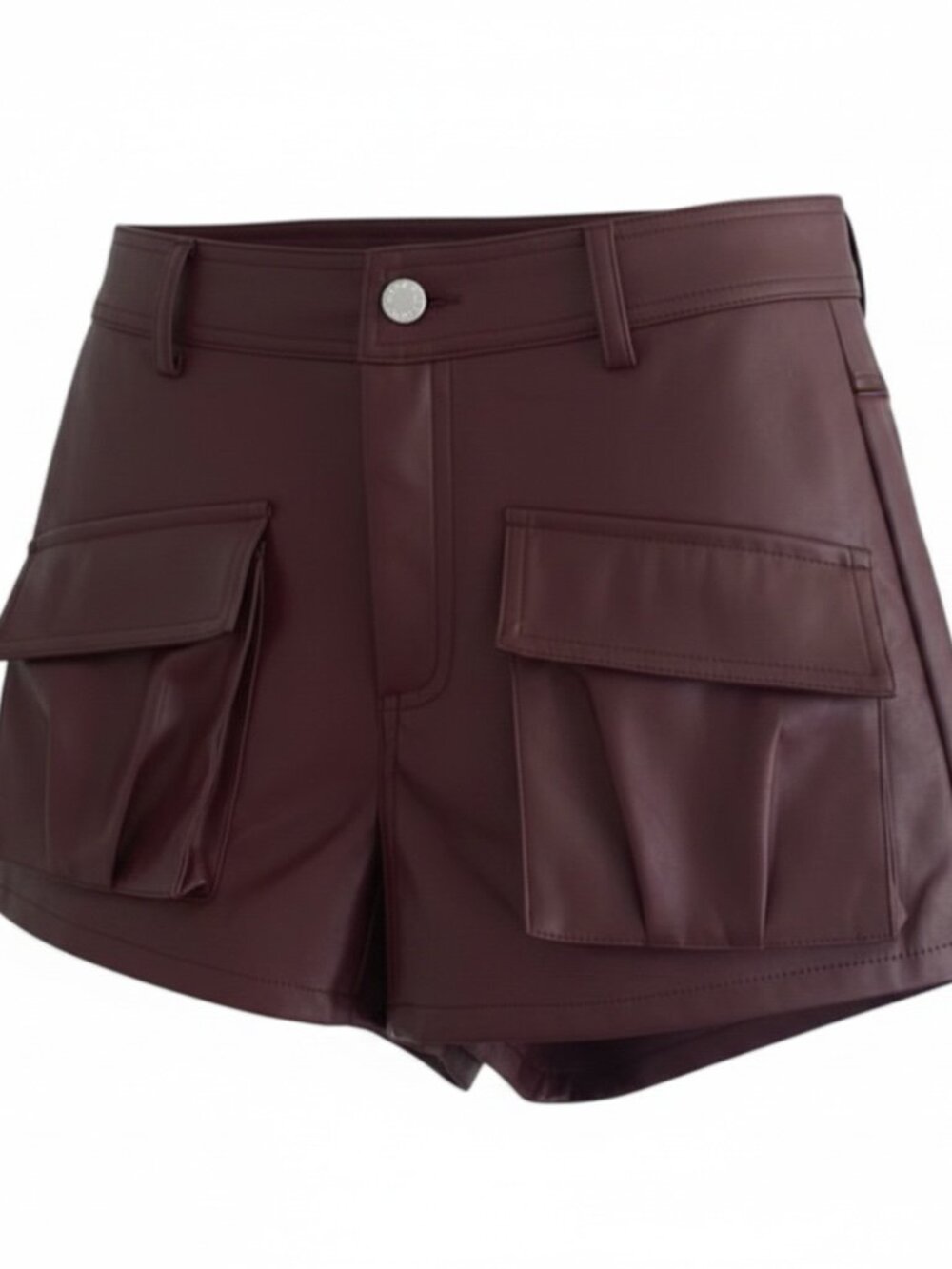 Emory Park Burgundy Cargo faux leather Skort XS
